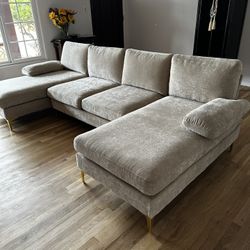 New Chenille Sectional Reduced Price $700