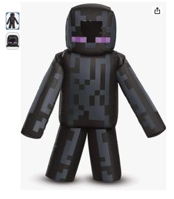 Enderman Costume, Inflatable Minecraft Costumes for Kids, Child Size Fan Operated Expandable Blow Up Suit Black