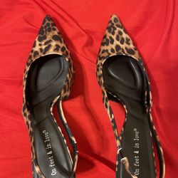 Cheetah print low heels