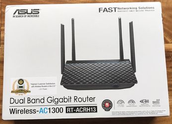 ASUS RT-ACRH13 Dual-Band AC1300 Wifi 4-port Gigabit Router with USB 3.0