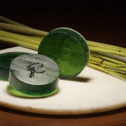 EMERALD GLOW - Handcrafted Soap Bar – 3.5oz – Chlorophyll & Lemongrass – Vegan, Plant-Based for Face, Body and Hair