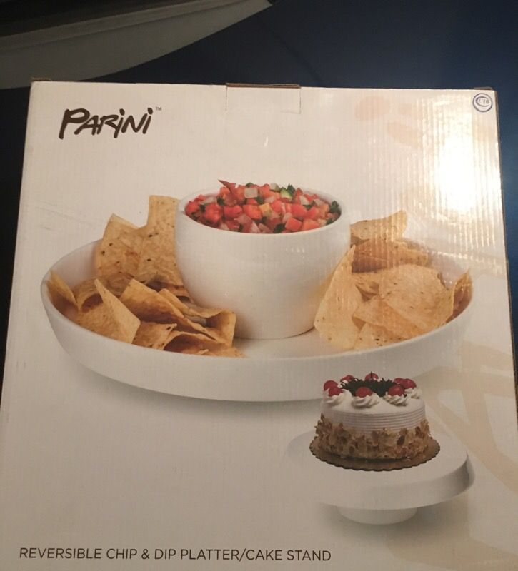 Mudpie Charcuterie Board Reversible Pedestal Chip And Dip Set