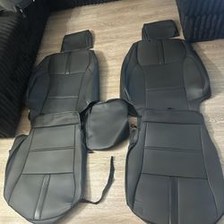 Ford F150 Black Leather Seat Covers 2015-2026 SuperCrew/CrewCab