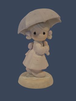 Precious Moments Porcelain Figurine – "April" (Calendar Girl Series)