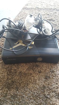 Xbox 360 with 2 controllers