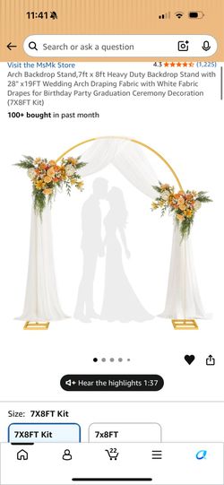 Arch backdrop stand