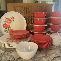 Vintage 41 Pc Texas Ware Mel Mac Dish Service 
