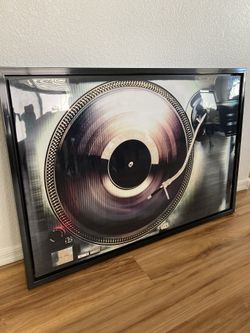 Record Player Turntable Vinyl Vintage Art Music Photography Man Cave Studio Office