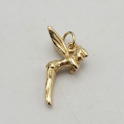 Adorable Disney Tinkerbell Charm 14kt Yellow Gold