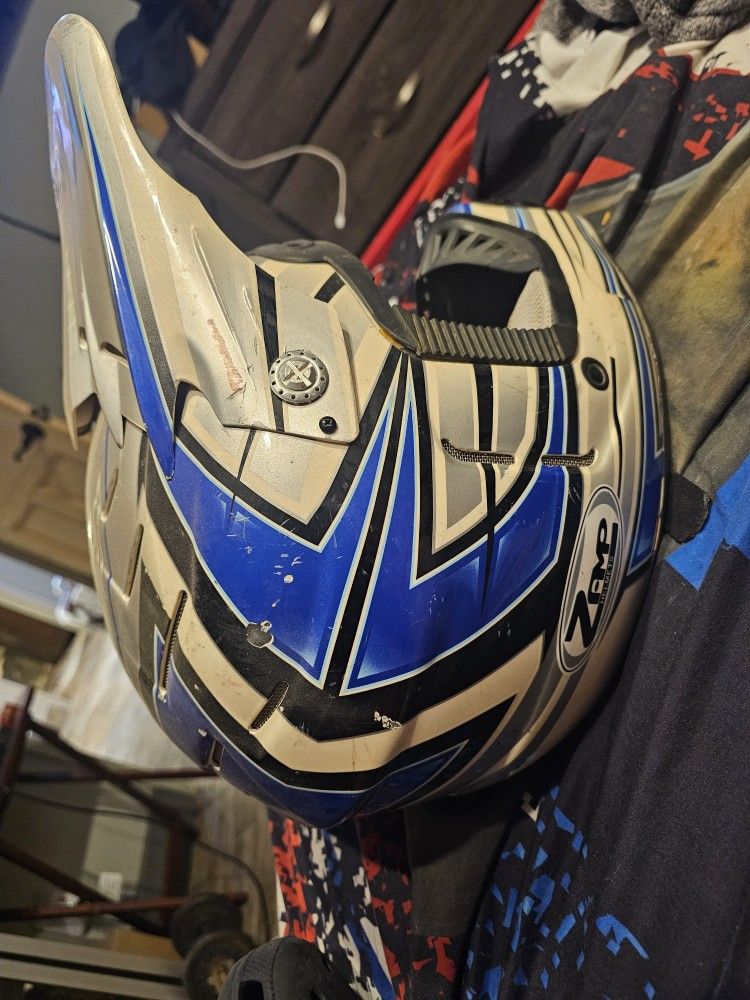 Zamp Helmet Dirtbike Atv Utv Offroad Used Size Medium