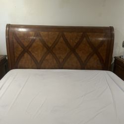 King size sleigh bed frame attached, headboard, mattress, not include included