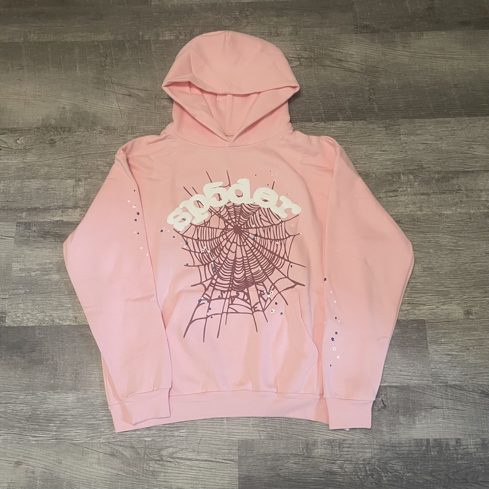 sp5der pink og web hoodie