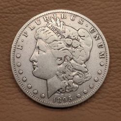 1895-S Morgan Silver Dollar., Very Fine Circulated Coin