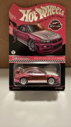 3 Available Hotwheels Redline Pink Nissan Skyline R34