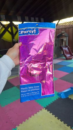 Pink Glittery Rectangle Table Cloths