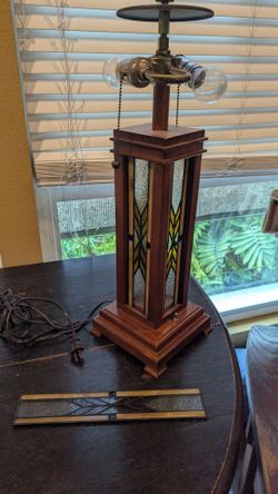 Mission Style Night Light Table Lamp