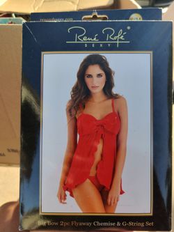 Rene Rofe babydoll chemise Red One Size