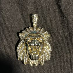 Iced Out Lions Mane Pendant