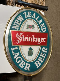 New Zealand STEINLAGER Beer Sign Mirror RARE