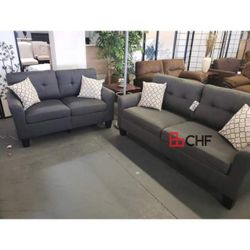 Living Room 2 Pc Sofa And Loveseat Set
