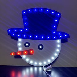 Snowman Marquee Sign 