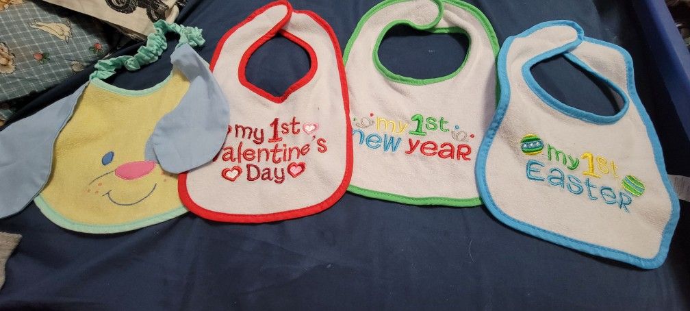 Bundle 2 Of Bibs And Burp Cloths 