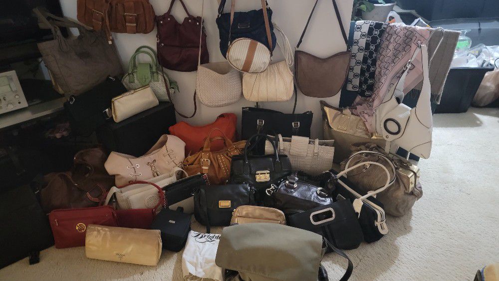 Bulk Item - High Designer Handbags And Scarfs