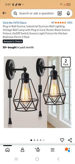Plug in wall scone