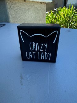 Crazy Cat Lady Wooden Sign
