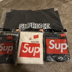 Supreme Box Logo + Hanes X Supreme Underwear Set Size M 