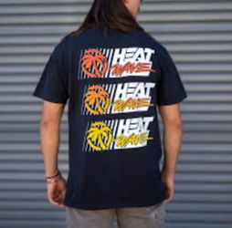 New Men’s Size L American Apparel Heat Wave Graphic Skater T-shirt Tee 100% Cotton