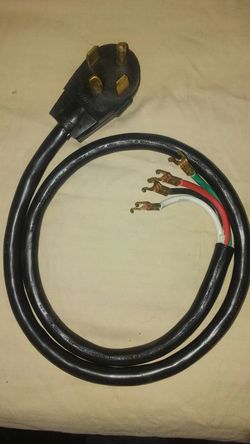 4 Wire black dryer supply cord 4Ft 300V 10AWG/4C
