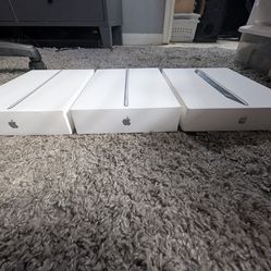 Bundle of 3 Apple iPad Empty Boxes - iPad 6th Gen & Air 2 - w/ Stickers