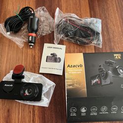 Azacvb Three Channels 4k Dash Cam
