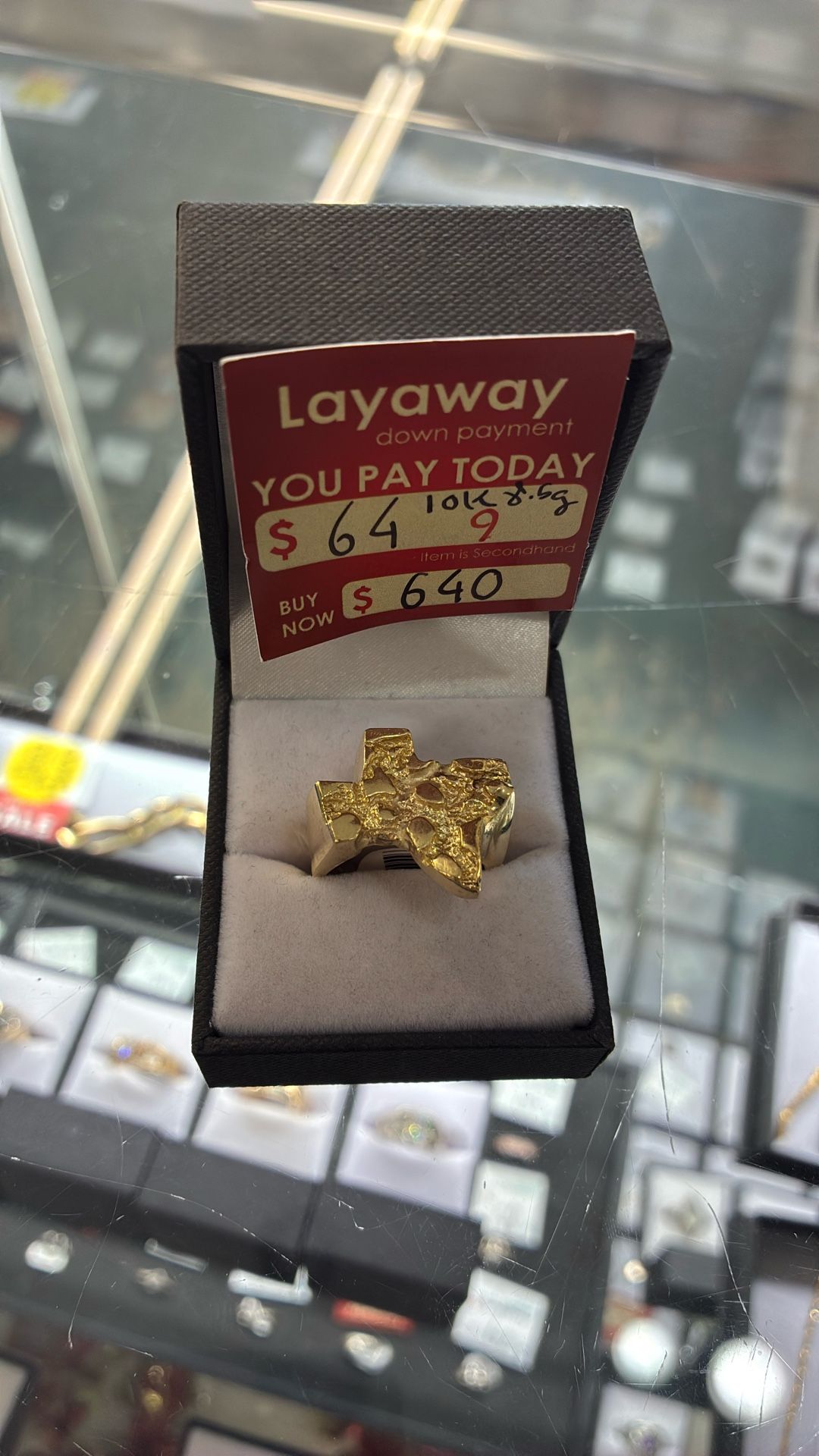 10k Nugget Texas Ring