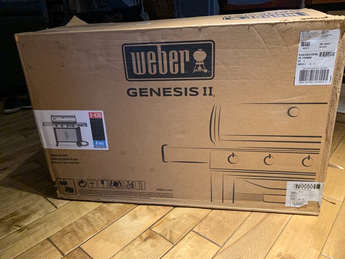Stainless-steel Weber Outdoor Grill New In Box For Sale 