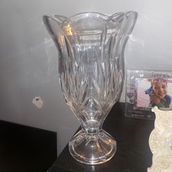 Crystal Vase – 15” Tall Heavy Crystal