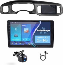 2+64G Car Radio for Dodge Charger 9 inch Touch Screen 2015-2023 Stereo,Wireless Carplay/Andriod Auto/Bluetooth/WiFi//EQ Audio/AM/FM/Navigation/AHD Cam