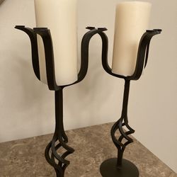 Candle Holder With Candle 