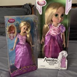 Disney Rapunzel  Collector Doll  And Rapunzel Barbie NEW