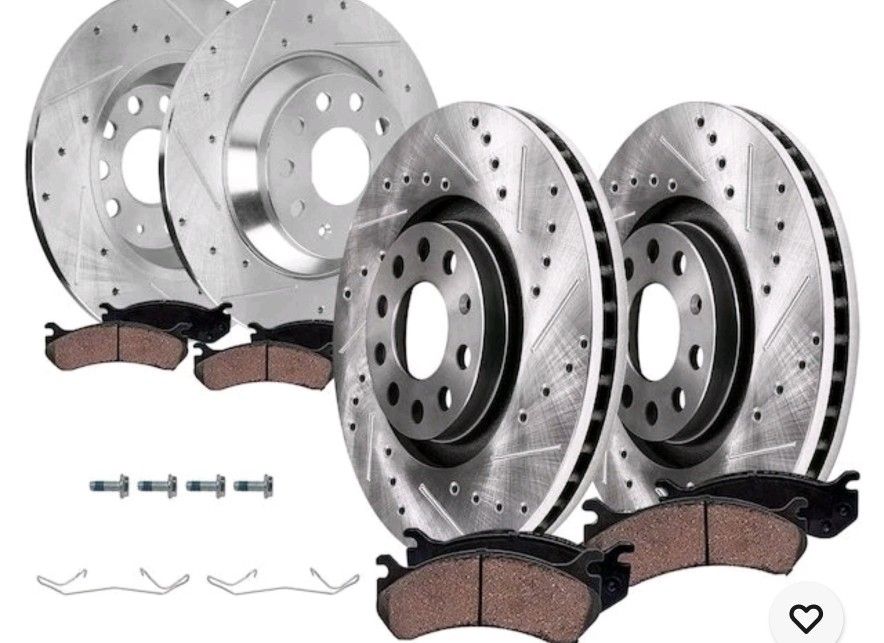2016 2017 2018 Audi Q3 Drill Slot Rotors Plus Ceramic Pads Front And Rear INSTALLATION AVAILABLE 
