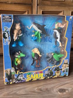 set of Tung Tung Tung Sahur / Italian Brainrot meme action figures -  hybrid animal monsters