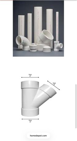 6-Inch PVC Wye Fitting