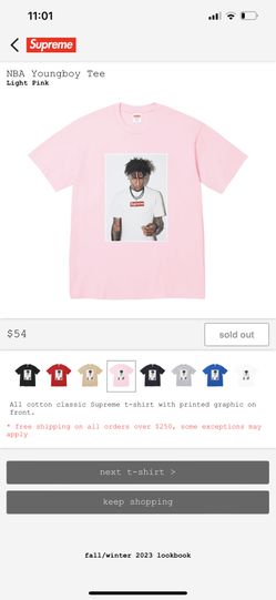 Supreme NBA Youngboy Tee Pink Large for Sale in Niagara Falls, NY