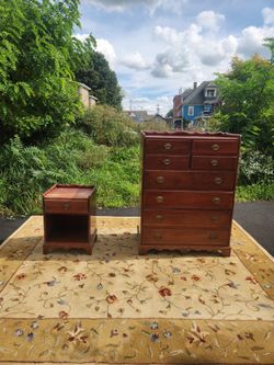 Cherry Tall Dresser and Nightstand Set