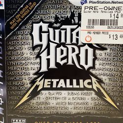 Guitar Hero: Metallica (PlayStation 3 PS3, 2009) Complete W/ Manual