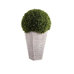 TWO Artificial Boxwood Globe Topiary Plants