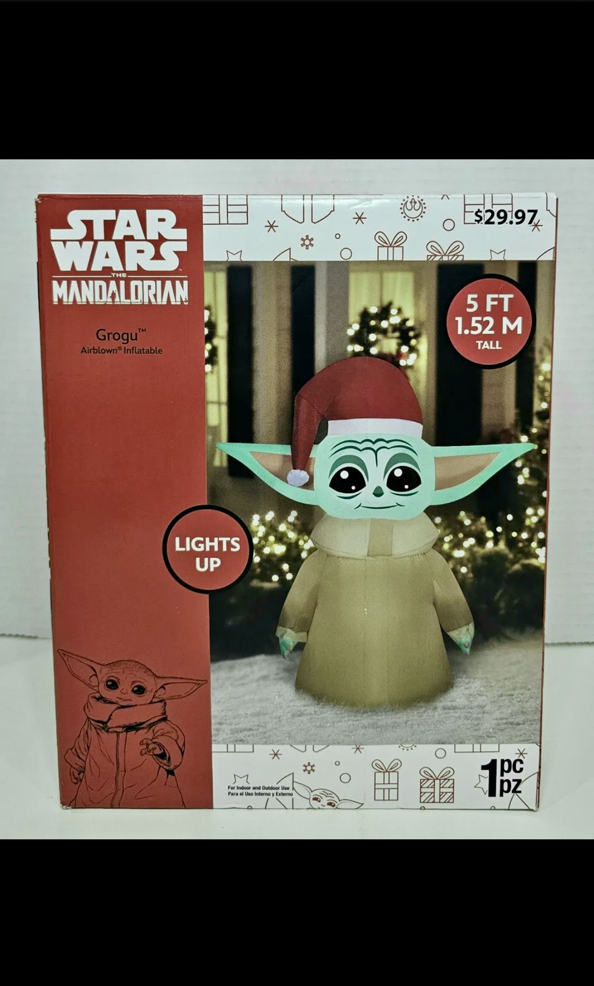 Star Wars The Mandalorian Grogu The Child 5ft Christmas Airblown Inflatable 2023 New In Box