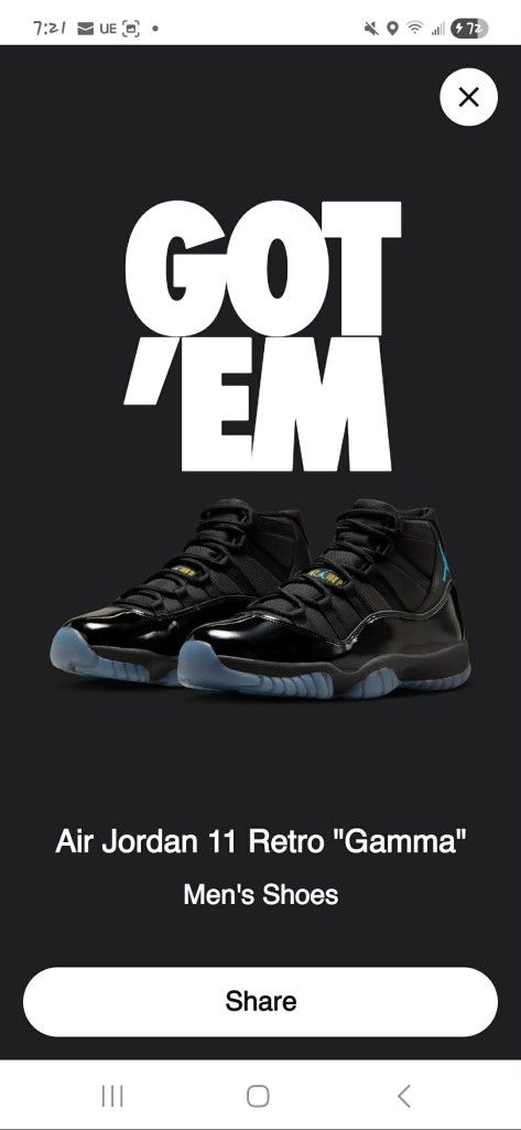 Jordan 11 Gamma Size 10 (NO TRADES PRICE IS FIRM)