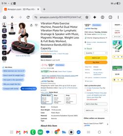 EvoSpark Vibration Plate Exercise Machine – Whole Body Vibration Platform – Brand New in Box